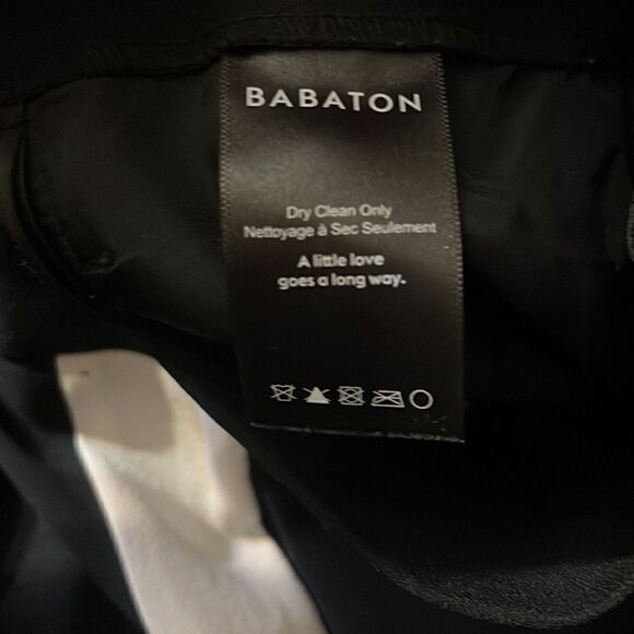 Aritzia Babaton Dexter Pants Pull-on Black White Stripe Tuxedo Trousers 0 - Picture 7 of 8